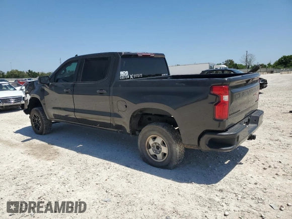 2021 Chevrolet Silverado 1500 Custom with VIN 1GCPYBEK6MZ231063, listed as a Copart auction lot 52195745 with 53,497 mi miles and Salvage Title. Bid and sale history available at DreamBid. Image 2.