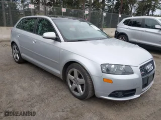 2008 Audi A3 S-Line with VIN WAUKD78P58A032503, listed as a IAAI auction lot 41831797 with 98,340 mi miles. Bid and sale history available at carsss.com. Image 1.