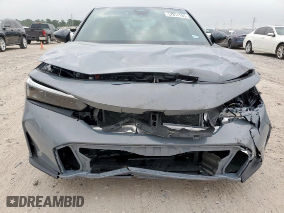 2025 Honda Civic Sport with VIN 2HGFE2F51SH529628, listed as a Copart auction lot 57871165 with Not provided miles and Salvage title. Bid and sale history available at DreamBid. Image 5.