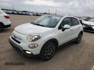 2016 FIAT 500X Trekking Plus with VIN ZFBCFXET7GP413982, listed as a Copart auction lot 55517575 with 130,295 mi miles and Salvage title. Bid and sale history available at DreamBid. Image 1.