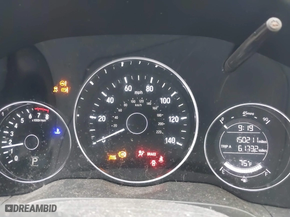 2016 Honda HR-V EX-L w/Navi with VIN 3CZRU5H7XGM746953, listed as a IAAI auction lot 41880205 with 150,211 mi miles. Bid and sale history available at carsss.com. Image 7.