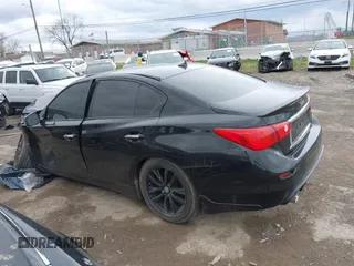 2015 Infiniti Q50 with VIN JN1BV7AP3FM347809, listed as a IAAI auction lot 41821304 with 107,733 mi miles and . Bid and sale history available at carsss.com. Image 14.