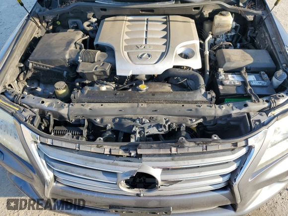 2015 Lexus LX 570 with VIN JTJHY7AX9F4166130, listed as a Copart auction lot 43653595 with 105,108 mi miles and Salvage Title. Bid and sale history available at DreamBid. Image 12.