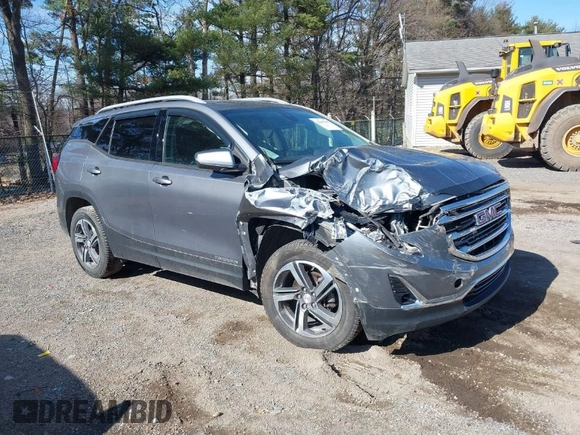 2020 GMC Terrain SLT with VIN 3GKALVEV0LL256695, listed as a IAAI auction lot 41847385 with 96,515 mi miles. Bid and sale history available at carsss.com. Image 1.