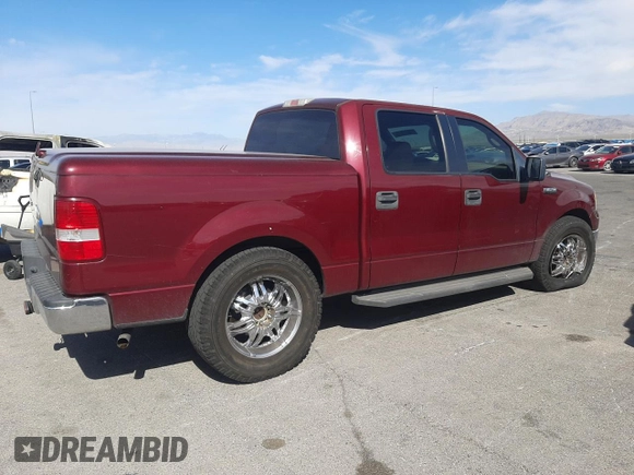 2006 Ford F-150 XLT with VIN 1FTPW12556KB24158, listed as a Copart auction lot 58204215 with 156,338 mi miles and Salvage title. Bid and sale history available at DreamBid. Image 3.