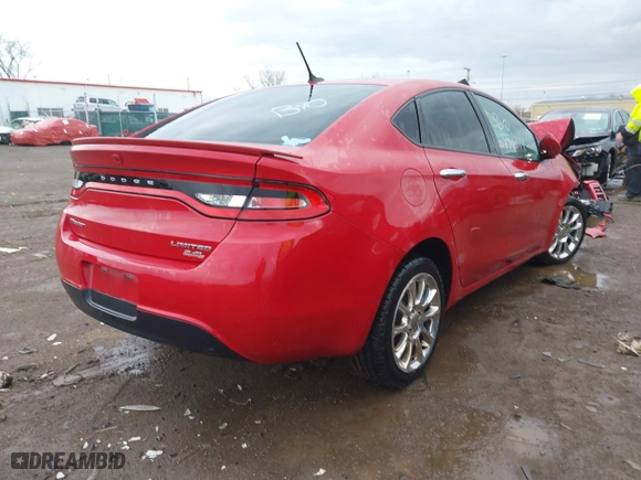 2014 Dodge Dart Limited with VIN 1C3CDFCBXED668992, listed as a IAAI auction lot 41836744 with 56,025 mi miles. Bid and sale history available at carsss.com. Image 4.