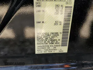 2013 Nissan LEAF S with VIN 1N4AZ0CP2DC417889, listed as a Copart auction lot 52204745 with 0 mi miles and Salvage Title. Bid and sale history available at carsss.com. Image 13.