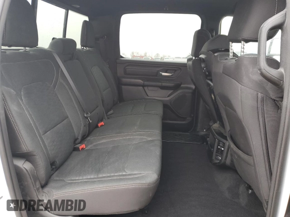 2025 Ram 1500 with VIN 1C6SRFNP3SN608731, listed as a Copart auction lot 42636735 with 7,736 mi miles and Salvage title. Bid and sale history available at DreamBid. Image 10.