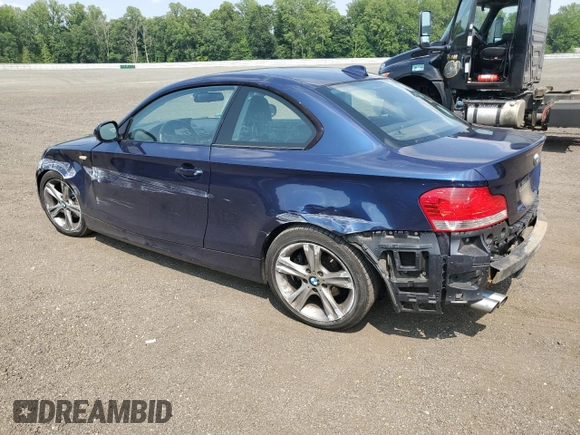 2011 BMW 1 Series 128i with VIN WBAUP7C57BVP21318, listed as a Copart auction lot 60479055 with 102,151 mi miles and Salvage title. Bid and sale history available at DreamBid. Image 2.