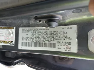 2004 Toyota 4Runner SR5 z VIN JTEBT14R240031458, wystawiony jako IAAI lot #42452058 z przebiegiem 216 294 mil mil oraz . Historia ofert i sprzedaży dostępna na DreamBid. Obrazek 9.