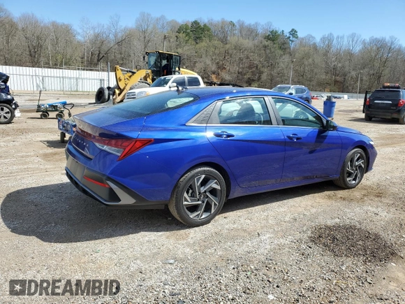 2024 Hyundai Elantra SEL with VIN KMHLS4DG5RU761646, listed as a Copart auction lot 50227625 with 8,609 mi miles and Salvage title. Bid and sale history available at DreamBid. Image 3.