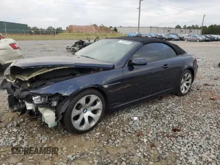 2007 BMW 6 Series 650i with VIN WBAEK13527CN83125, listed as a Copart auction lot 79381004 with 140,844 mi miles and Salvage Title. Bid and sale history available at carsss.com. Image 1.