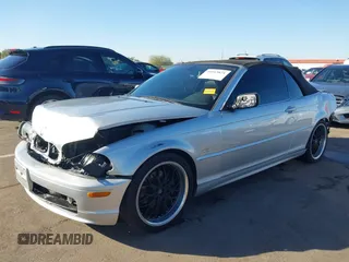 2003 BMW 3 Series 325Ci with VIN WBABS33413PG91828, listed as a IAAI auction lot 41513821 with 150,672 mi miles and . Bid and sale history available at DreamBid. Image 2.