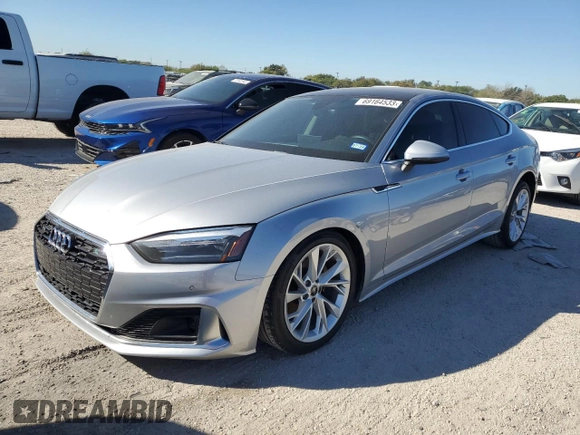 2021 Audi A5 Sportback Premium with VIN WAUABCF58MA037135, listed as a Copart auction lot 69164533 with 34,927 mi miles. Bid and sale history available at carsss.com. Image 1.