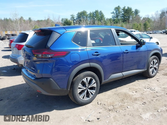 2022 Nissan Rogue SV with VIN 5N1BT3BB9NC709303, listed as a IAAI auction lot 42090732 with 21,455 mi miles. Bid and sale history available at carsss.com. Image 4.