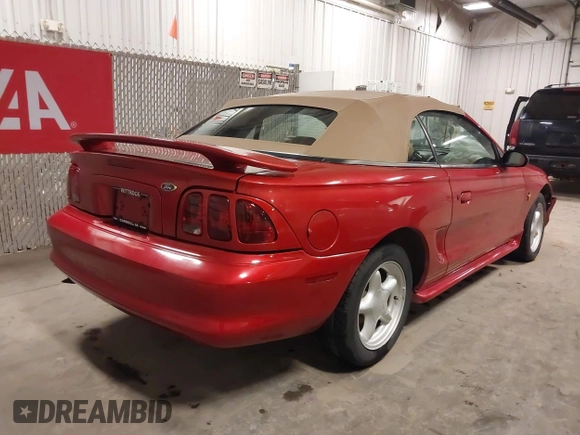 1998 Ford Mustang with VIN 1FAFP444XWF226648, listed as a IAAI auction lot 42019340 with 88,406 mi miles. Bid and sale history available at carsss.com. Image 4.