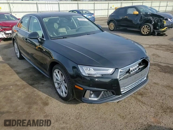 2019 Audi A4 Premium Plus with VIN WAUENAF40KN002714, listed as a Copart auction lot 46625275 with 40,124 mi miles and Salvage Title. Bid and sale history available at carsss.com. Image 10.