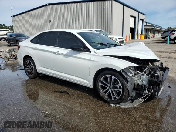 2024 Volkswagen Jetta Sport with VIN 3VWAM7BU6RM074340, listed as a Copart auction lot 45188935 with 21,061 mi miles and Salvage title. Bid and sale history available at DreamBid. Image 4.