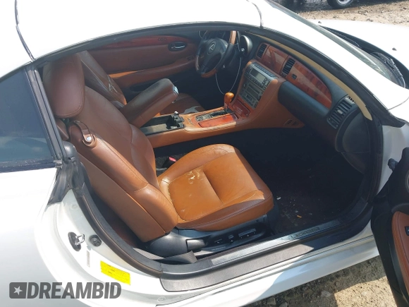 2002 Lexus SC 430 with VIN JTHFN48Y820027848, listed as a IAAI auction lot 42410697 with 151,582 mi miles and . Bid and sale history available at DreamBid. Image 5.