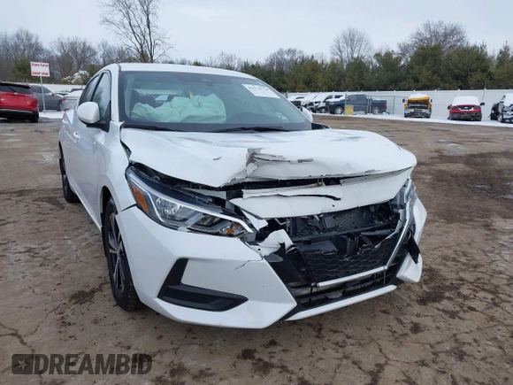 2021 Nissan Sentra SV with VIN 3N1AB8CV5MY268500, listed as a IAAI auction lot 41576778 with 22,137 mi miles and . Bid and sale history available at DreamBid. Image 6.