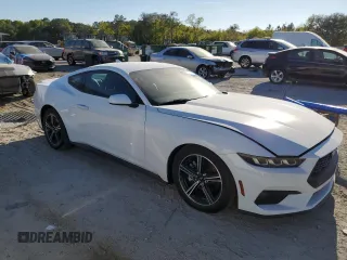 2024 Ford Mustang EcoBoost with VIN 1FA6P8THXR5140715, listed as a Copart auction lot 50611195 with 2,845 mi miles and Salvage Title. Bid and sale history available at carsss.com. Image 4.