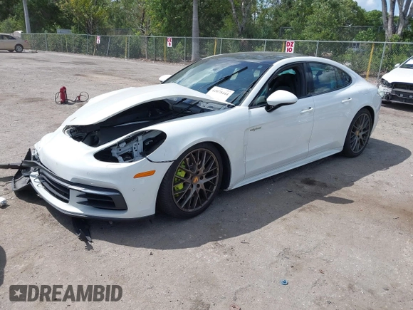 2018 Porsche Panamera 4 E-Hybrid with VIN WP0AE2A74JL130540, listed as a IAAI auction lot 42078444 with 65,981 mi miles and . Bid and sale history available at DreamBid. Image 2.