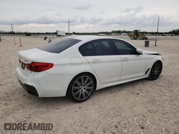 2018 BMW 5 Series 540i with VIN WBAJE5C52JWA95427, listed as a Copart auction lot 50937615 with 48,775 mi miles and Salvage Title. Bid and sale history available at carsss.com. Image 3.