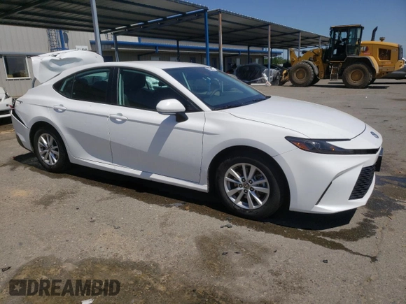 2025 Toyota Camry LE with VIN 4T1DAACK0SU001206, listed as a Copart auction lot 53159095 with 25,098 mi miles and Salvage Title. Bid and sale history available at carsss.com. Image 4.