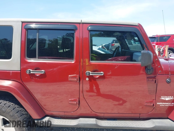 2007 Jeep Wrangler Unlimited Sahara with VIN 1J4GA59187L116585, listed as a IAAI auction lot 41996297 with 151,961 mi miles and . Bid and sale history available at DreamBid. Image 13.