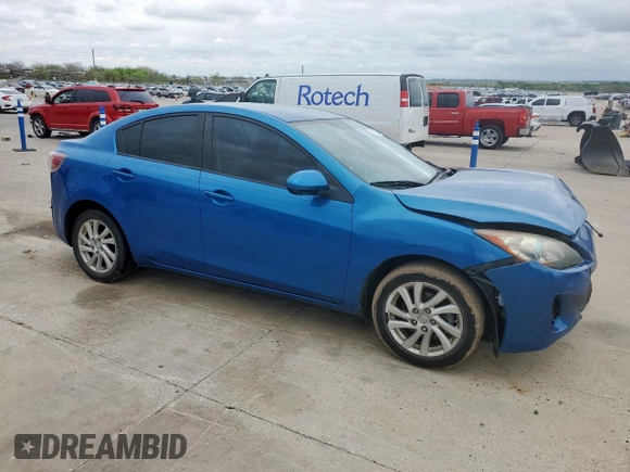 2012 Mazda 3 i Touring with VIN JM1BL1V75C1602340, listed as a Copart auction lot 51212005 with 157,641 mi miles and Salvage Title. Bid and sale history available at DreamBid. Image 4.