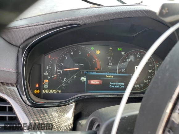 2014 Cadillac CTS Vsport Premium RWD z VIN 1G6AV5S82E0149235, wystawiony jako Copart lot #44722395 z przebiegiem 88 085 mil mil oraz Szkody całkowita. Historia ofert i sprzedaży dostępna na DreamBid. Obrazek 9.
