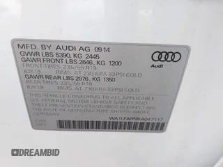 2015 Audi Q5 Premium Plus with VIN WA1LFAFP8FA047117, listed as a IAAI auction lot 41634963 with 104,592 mi miles and . Bid and sale history available at DreamBid. Image 9.
