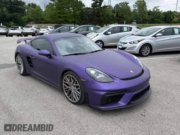 2018 Porsche 718 Cayman S z VIN WP0AB2A8XJK279655, wystawiony jako Copart lot #60089495 z przebiegiem 59 291 mil mil oraz Czysty tytuł • Clean title. Historia ofert i sprzedaży dostępna na DreamBid. Obrazek 1.