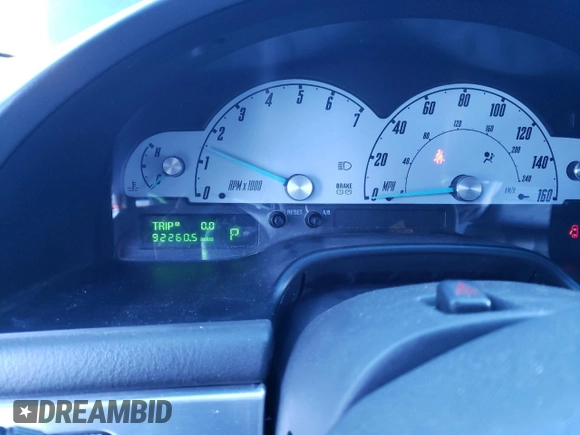 2002 Ford Thunderbird Hardtop Premium with VIN 1FAHP60A52Y107355, listed as a Copart auction lot 42348645 with 92,260 mi miles and Salvage Title. Bid and sale history available at DreamBid. Image 9.