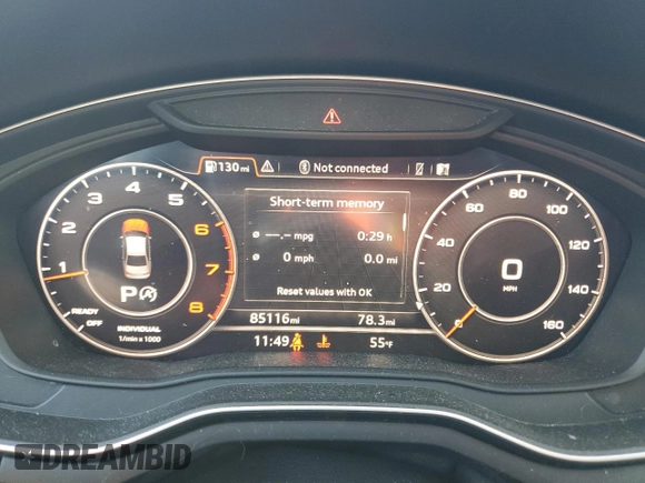 2017 Audi A4 Season of Audi ultra Premium with VIN WAUKMAF48HN041355, listed as a Copart auction lot 77385274 with 85,116 mi miles and Salvage Title. Bid and sale history available at carsss.com. Image 9.
