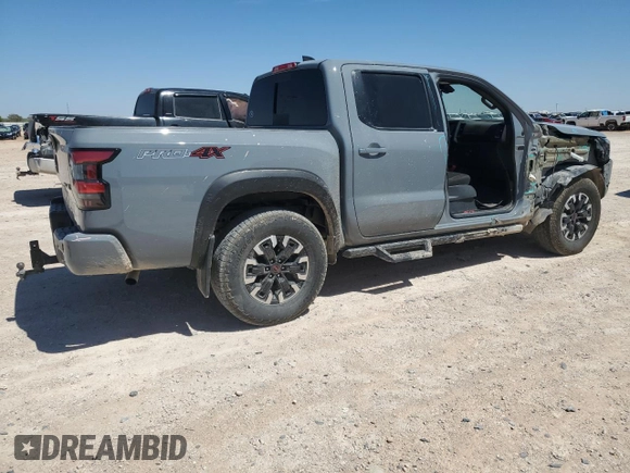 2024 Nissan Frontier PRO-4X with VIN 1N6ED1EK9RN600720, listed as a Copart auction lot 67608184 with 23,662 mi miles and Salvage Title. Bid and sale history available at carsss.com. Image 3.