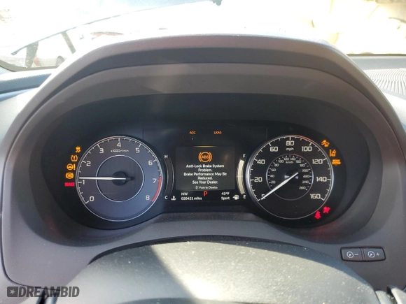 2021 Acura RDX w/Technology Package with VIN 5J8TC1H51ML000038, listed as a Copart auction lot 45799635 with 20,421 mi miles and Salvage Title. Bid and sale history available at carsss.com. Image 9.