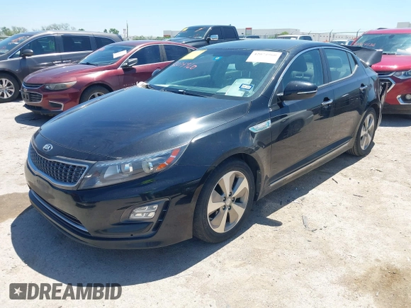 2015 Kia Optima Hybrid EX with VIN KNAGN4AD6F5091681, listed as a IAAI auction lot 42074960 with 162,748 mi miles. Bid and sale history available at carsss.com. Image 2.