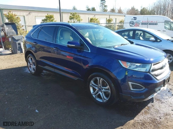 2016 Ford Edge Titanium with VIN 2FMPK4K89GBB76987, listed as a IAAI auction lot 41674638 with 89,069 mi miles. Bid and sale history available at carsss.com. Image 1.