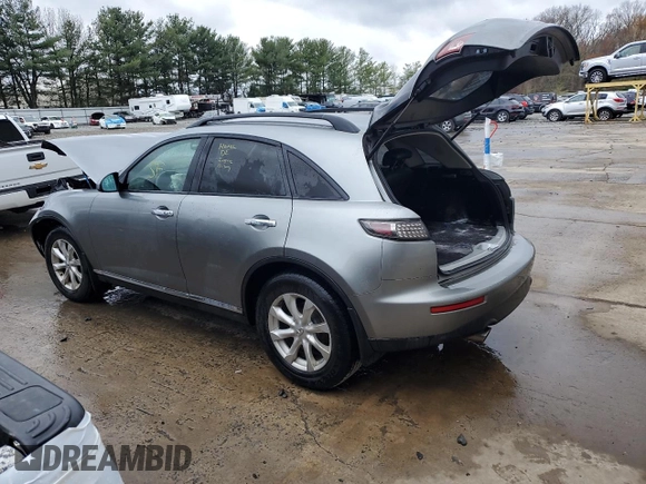 2006 Infiniti FX35 with VIN JNRAS08W36X203360, listed as a Copart auction lot 50279784 with 0 mi miles and Salvage Title. Bid and sale history available at carsss.com. Image 2.