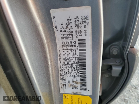 2003 Lexus RX 300 with VIN JTJGF10U630162383, listed as a Copart auction lot 52110055 with 236,303 mi miles and Salvage Title. Bid and sale history available at carsss.com. Image 12.