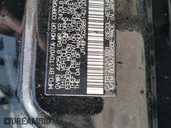 2011 Lexus IS 250 z VIN JTHBF5C28B5142120, wystawiony jako Copart lot #57100655 z przebiegiem 178 403 mil mil oraz Szkoda całkowita • Salvage title. Historia ofert i sprzedaży dostępna na DreamBid. Obrazek 12.