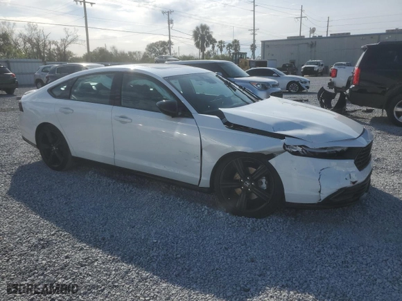 2024 Honda Accord Hybrid Sport-L with VIN 1HGCY2F71RA017999, listed as a Copart auction lot 41873325 with 9,421 mi miles and Salvage Title. Bid and sale history available at carsss.com. Image 4.