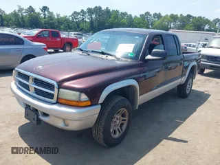 2004 Dodge Dakota SLT with VIN 1D7HG48N24S556431, listed as a IAAI auction lot 42591078 with 213,777 mi miles and . Bid and sale history available at DreamBid. Image 2.