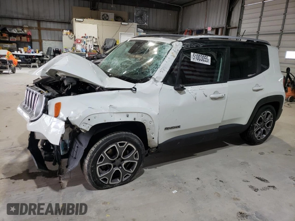 2015 Jeep Renegade Limited z VIN ZACCJADT3FPB30703, wystawiony jako Copart lot #51003055 z przebiegiem 121 533 mil mil oraz Szkoda całkowita • Salvage title. Historia ofert i sprzedaży dostępna na DreamBid. Obrazek 1.