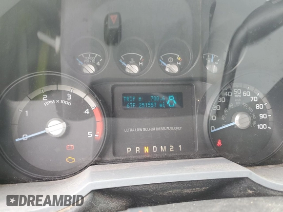 2012 Ford F-350 XL with VIN 1FT8X3BTXCEA52878, listed as a Copart auction lot 62715845 with 251,557 mi miles and Clean title. Bid and sale history available at DreamBid. Image 9.