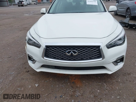 2019 Infiniti Q50 Luxe with VIN JN1EV7AP9KM513046, listed as a IAAI auction lot 41904330 with 51,608 mi miles and . Bid and sale history available at DreamBid. Image 12.