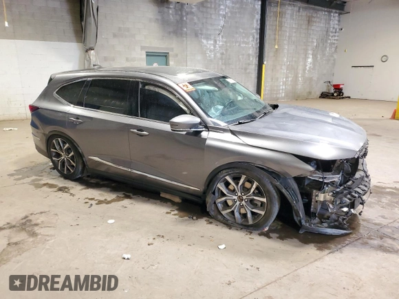 2023 Acura MDX w/Technology Package with VIN 5J8YE1H41PL001394, listed as a Copart auction lot 77945164 with 32,828 mi miles and Salvage Title. Bid and sale history available at carsss.com. Image 4.