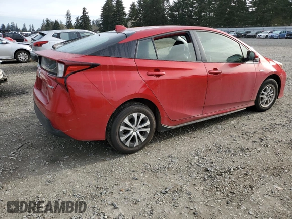 2020 Toyota Prius LE with VIN JTDL9RFU6L3019320, listed as a Copart auction lot 52577555 with Not Provided miles and Salvage Title. Bid and sale history available at DreamBid. Image 3.