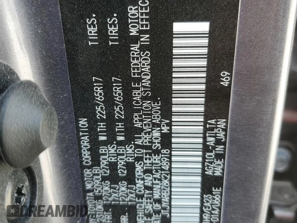 2019 Lexus NX 300 z VIN JTJYARBZ8K2148918, wystawiony jako Copart lot #54979275 z przebiegiem Nie podano mil oraz Nie do naprawy. Historia ofert i sprzedaży dostępna na DreamBid. Obrazek 13.